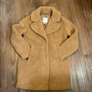 Abercrombie & Fitch Brown Teddy Coat